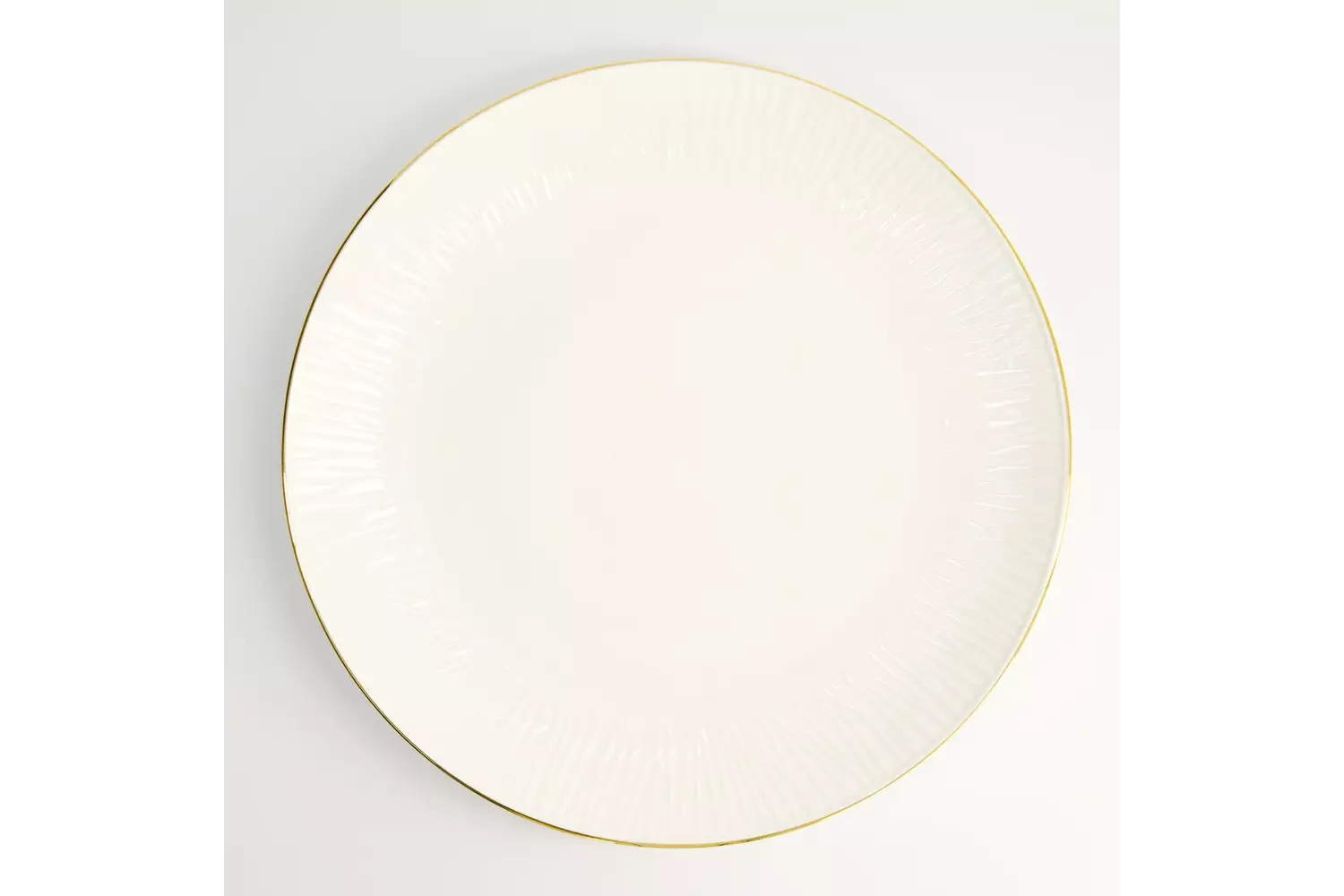 Tokyo Design Studio - Nippon White Gold Rim Coupe Plate 30.5x3.4cm Lines 2pcs