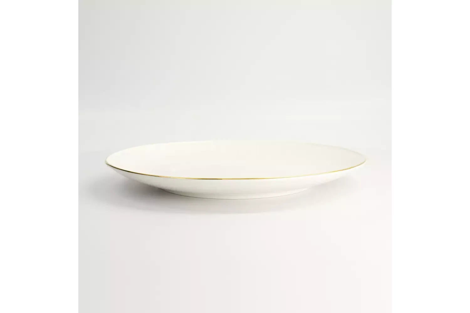 Tokyo Design Studio - Nippon White Gold Rim Coupe Plate 30.5x3.4cm Lines 2pcs