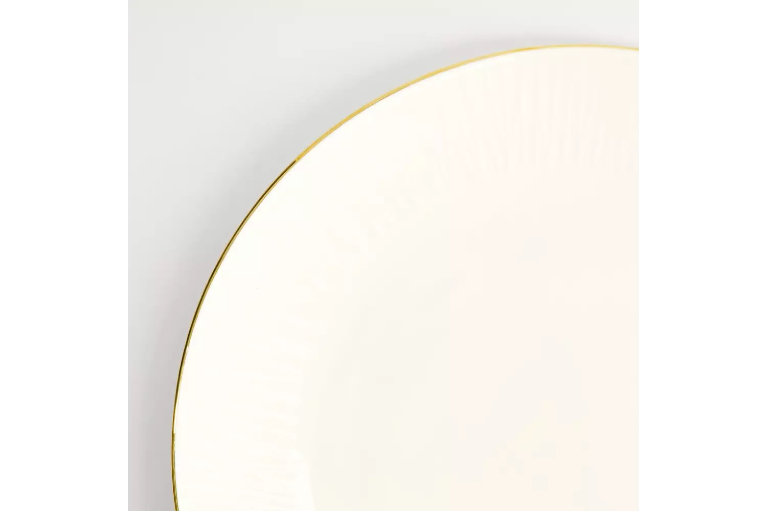 Tokyo Design Studio - Nippon White Gold Rim Coupe Plate 30.5x3.4cm Lines 2pcs