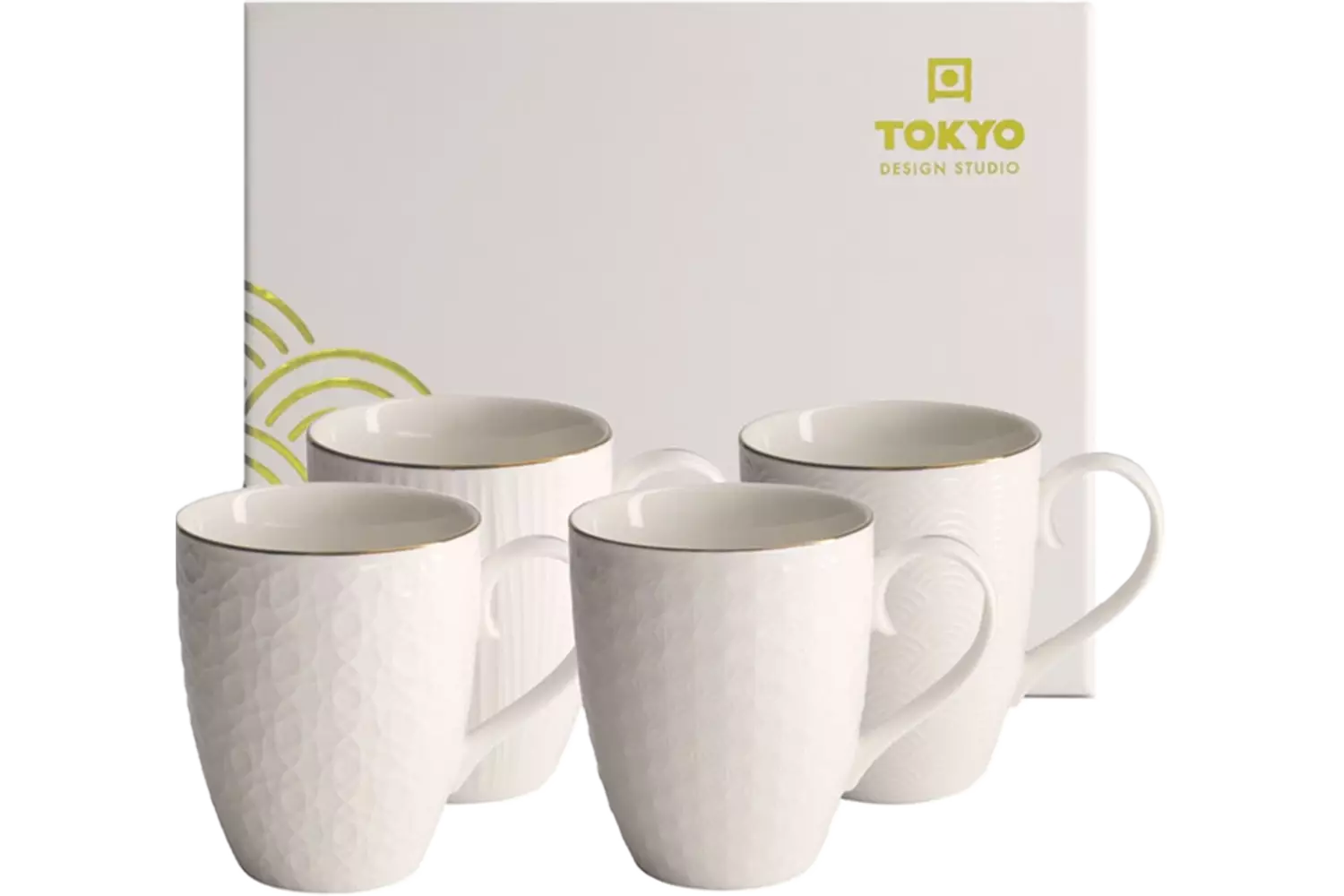 Tokyo Design Studio - Mug Giftset Nippon White Gold Rim 8.5x10.2cm
