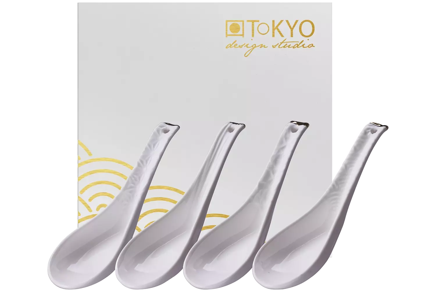 Tokyo Design Studio - Spoon Giftset Nippon White Gold Rim 4pcs