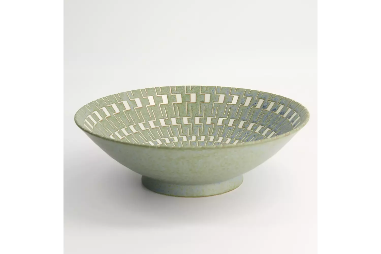 Tokyo Design Studio - Mixed Bowls Ramen 25.4x7.8cm. Green Maze 1600ml 3pcs