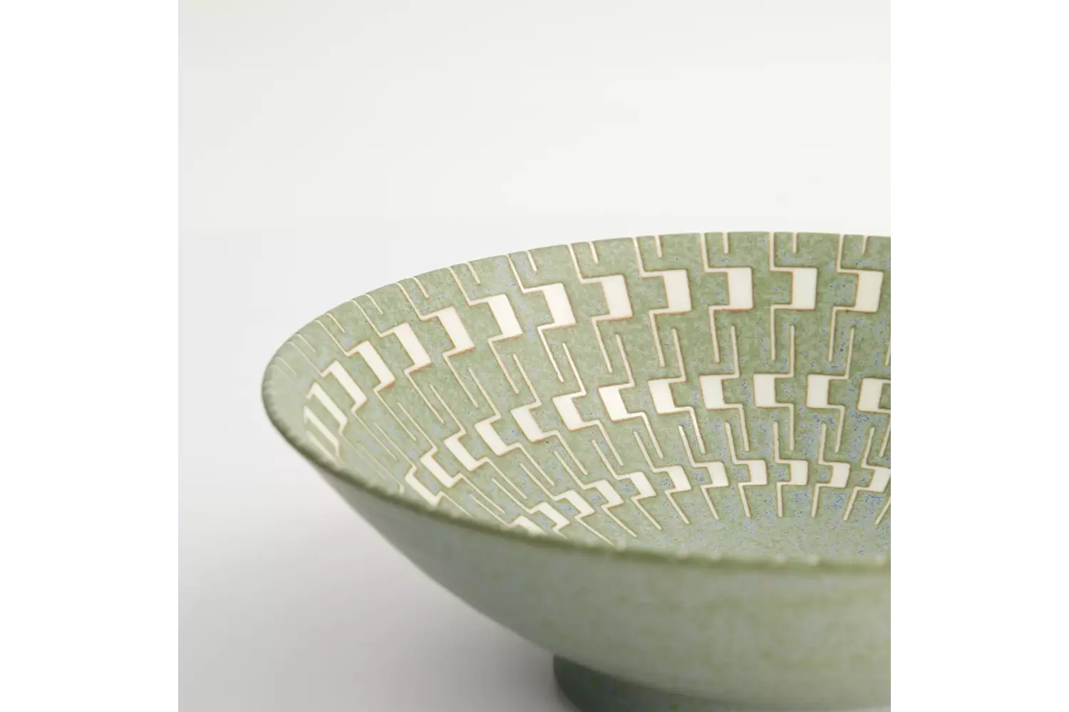 Tokyo Design Studio - Mixed Bowls Ramen 25.4x7.8cm. Green Maze 1600ml 3pcs