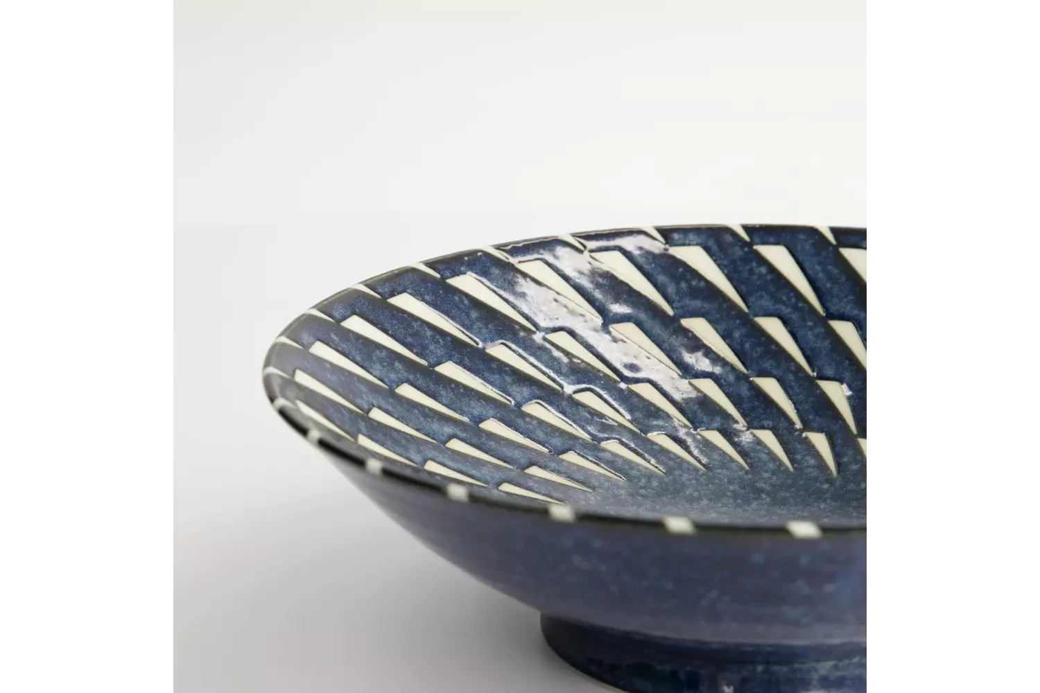 Tokyo Design Studio - Mixed Bowls Ramen 25.4x7.8cm. Blue Hanten 1600ml 3pcs