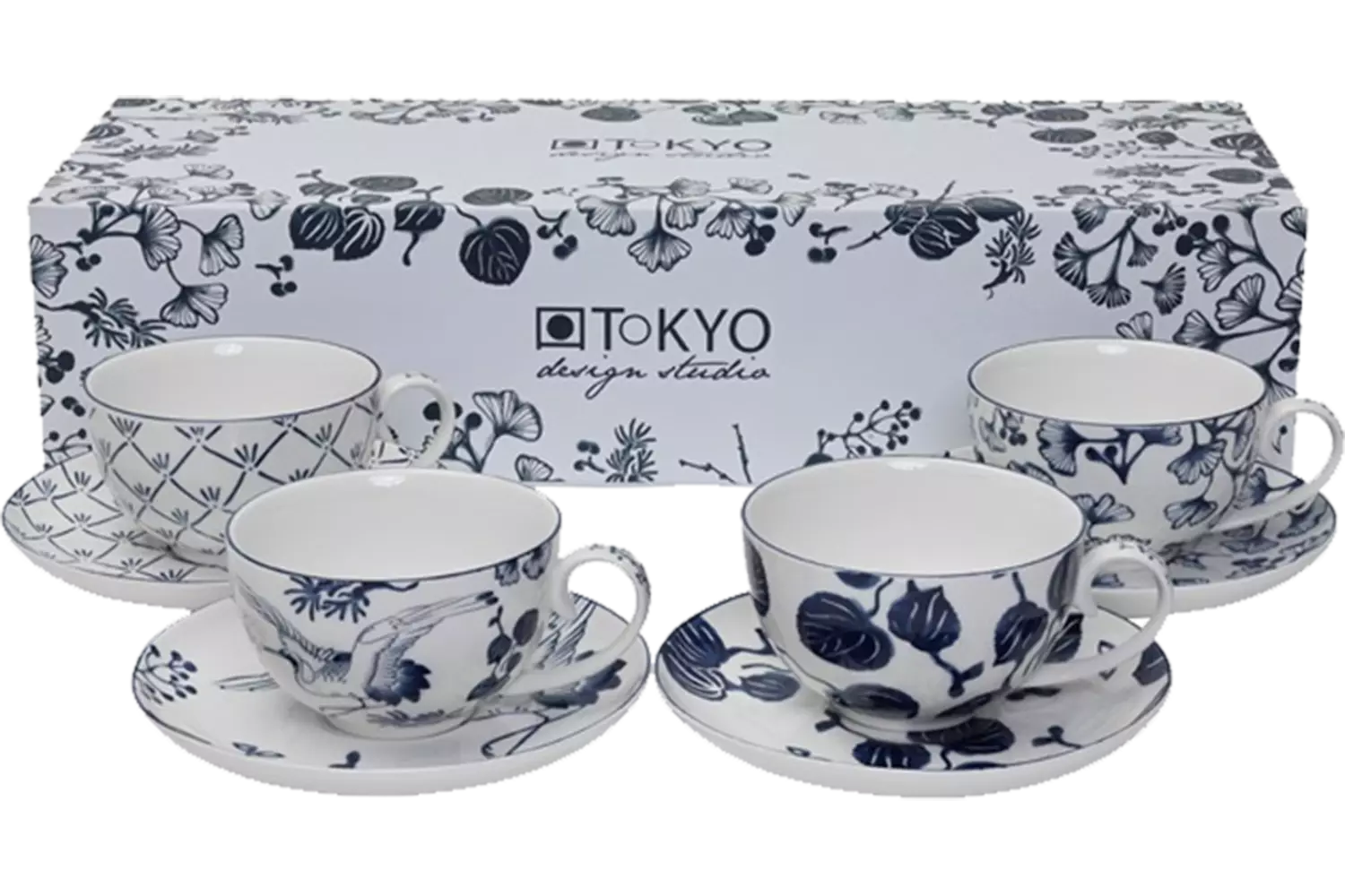 Tokyo Design Studio - Cup with Saucer Giftset Flora Japonica 380ml