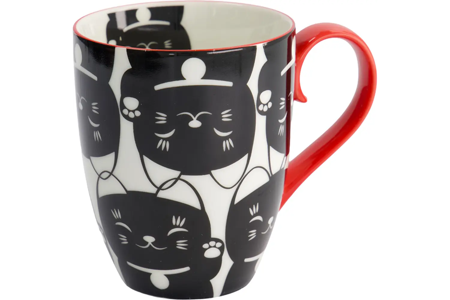 Tokyo Design Studio - Kawaii Mug Giftbox Lucky Cat Black 380ml