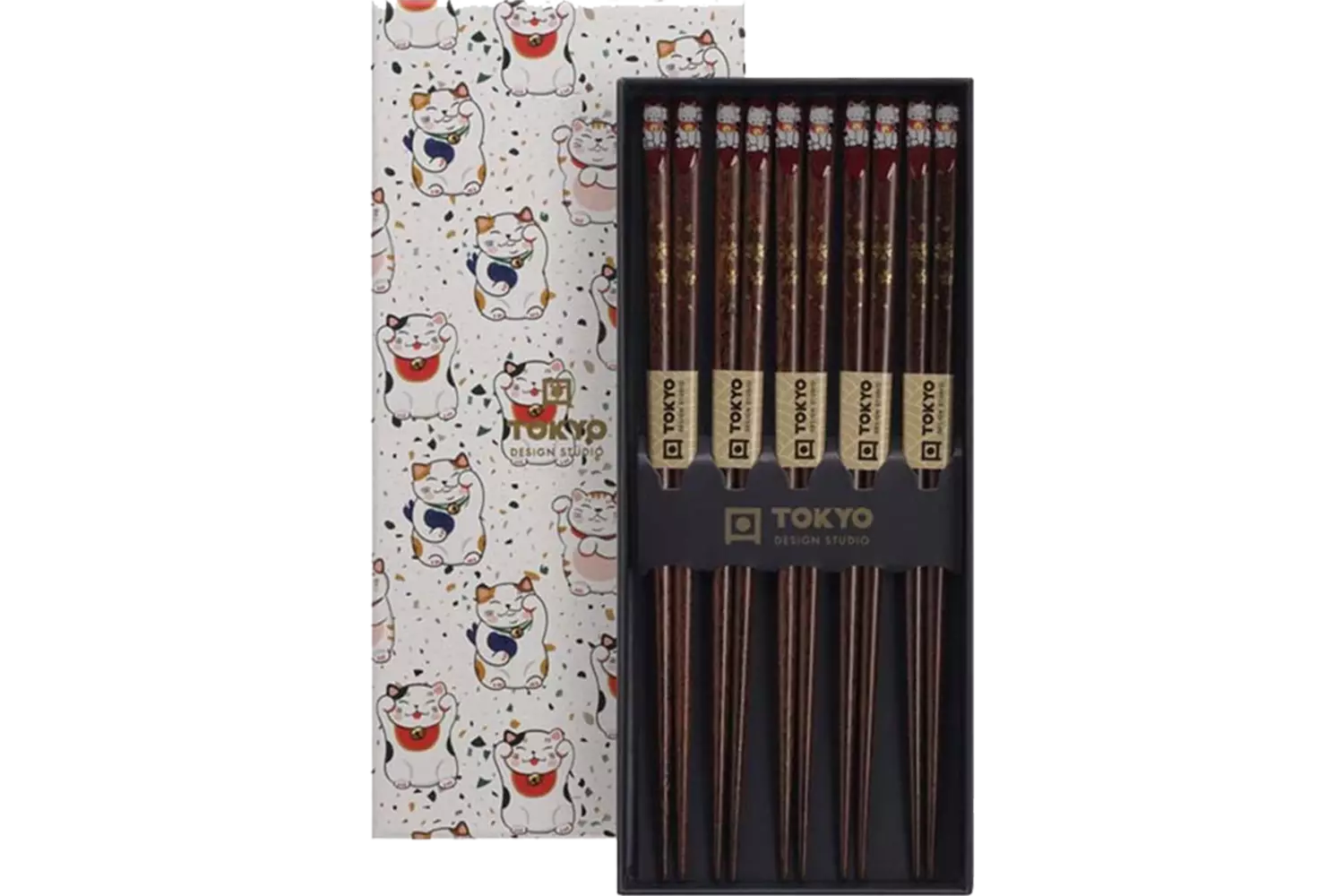 Tokyo Design Studio - Chopsticks Giftset Lucky Cat 5 pair