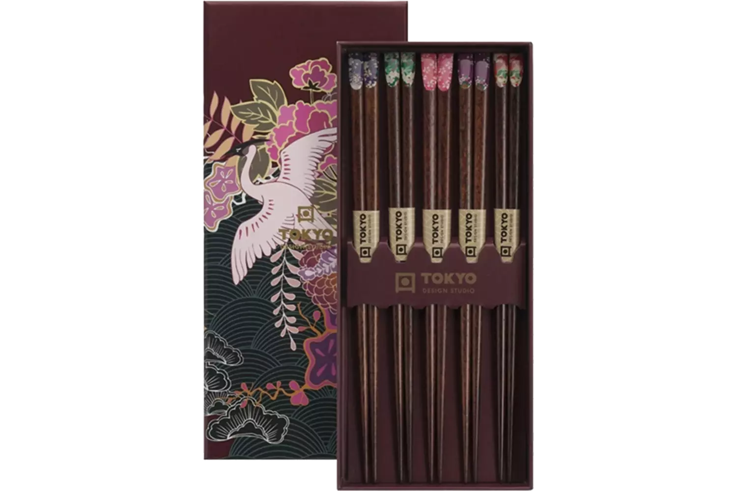 Tokyo Design Studio - Chopsticks Giftset Japan Flower 5 pair