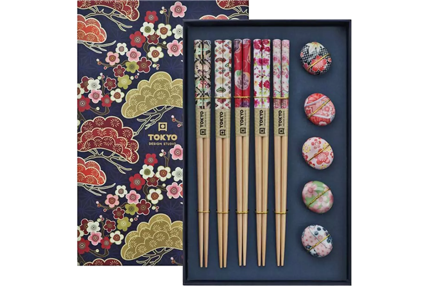 Tokyo Design Studio - Chopsticks Giftset Mix and Rest 5 pair