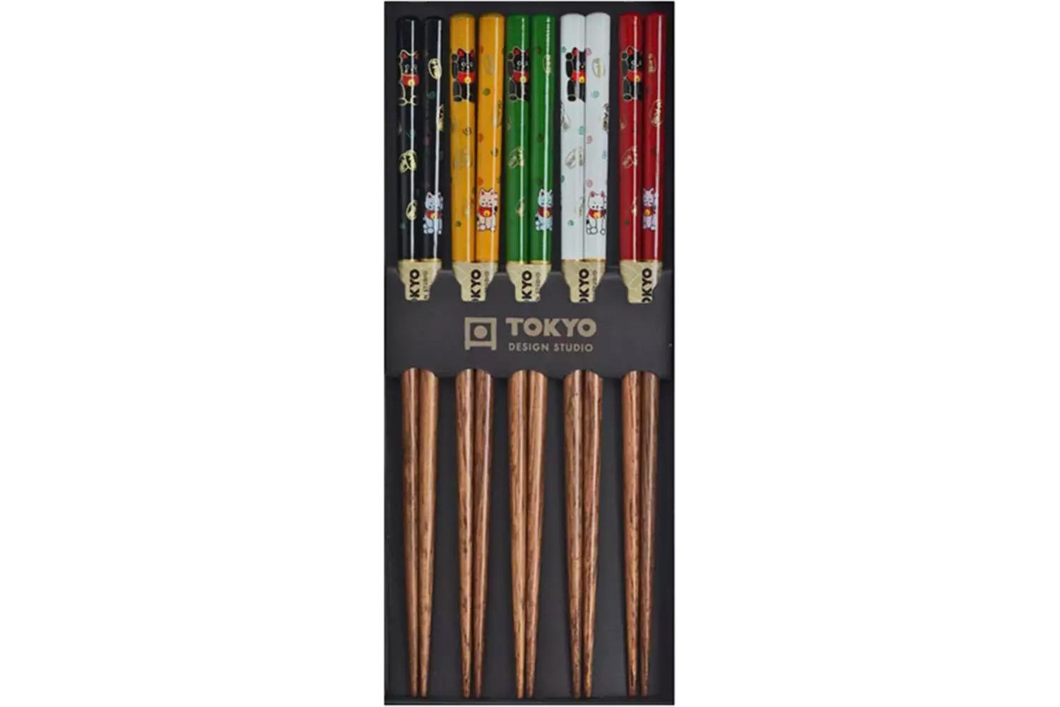 Tokyo Design Studio - Chopsticks Lucky Cat 5 pair