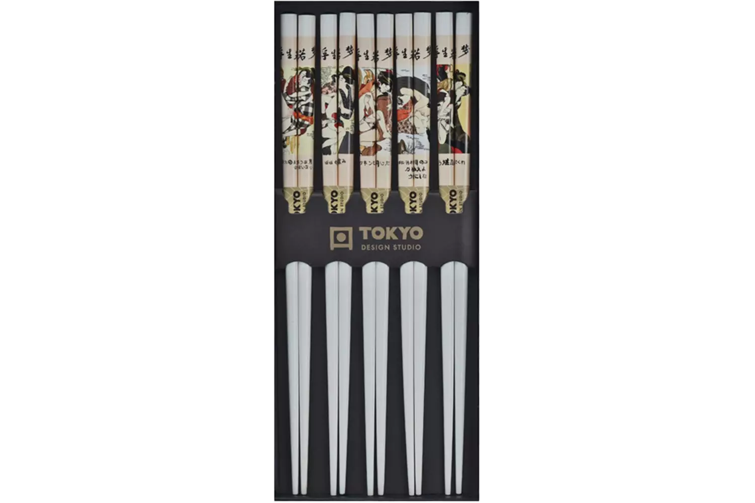 Tokyo Design Studio - Chopsticks Erotic Shunga White 5 pair