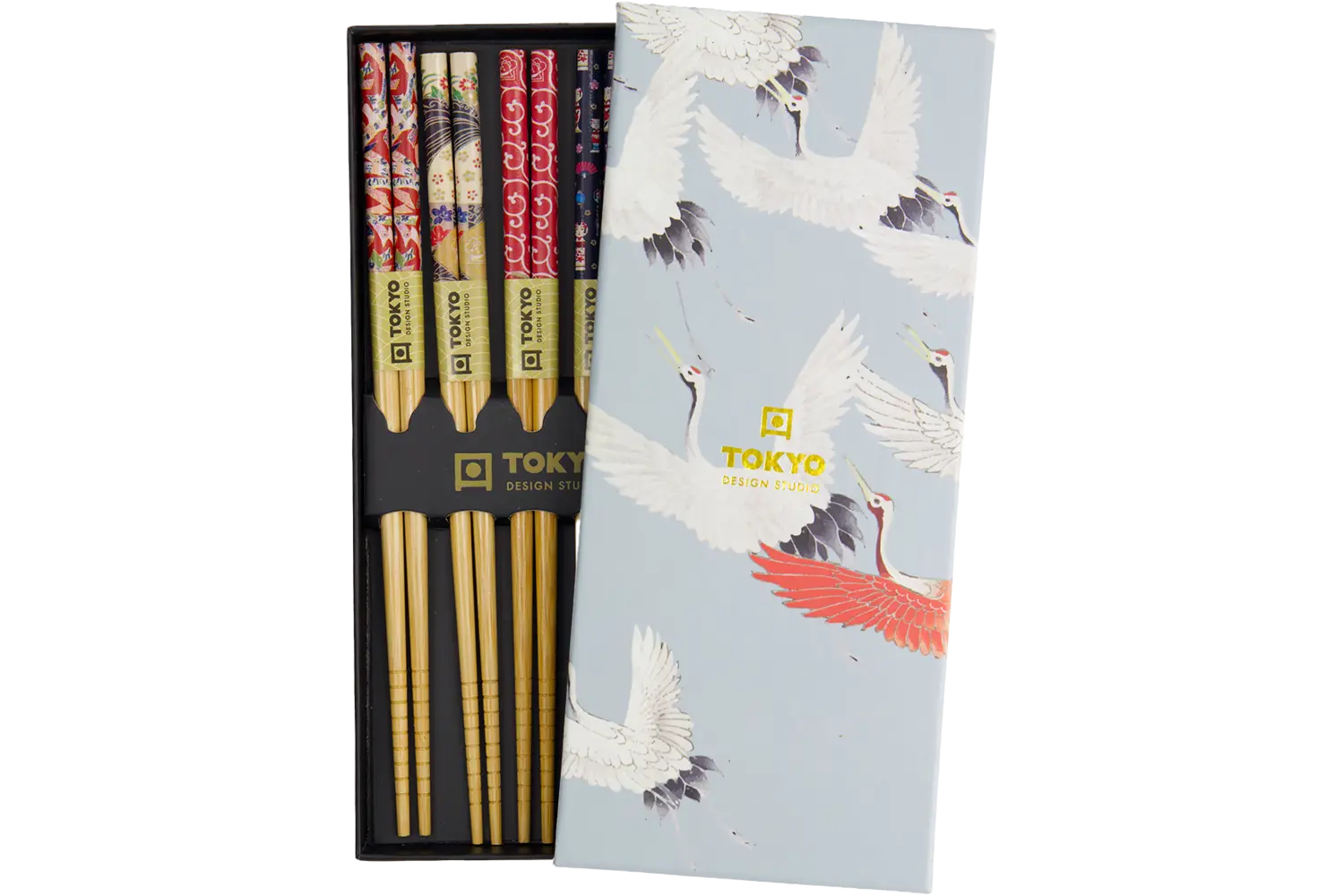 Tokyo Design Studio - Chopstick Crane Giftset - 5 Pair