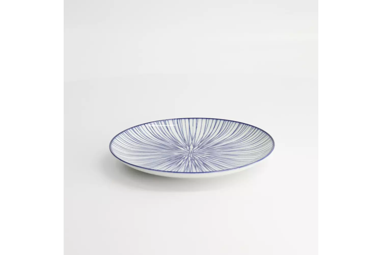 Tokyo Design Studio - Nippon Blue Plate 16x2cm Lines 6pcs