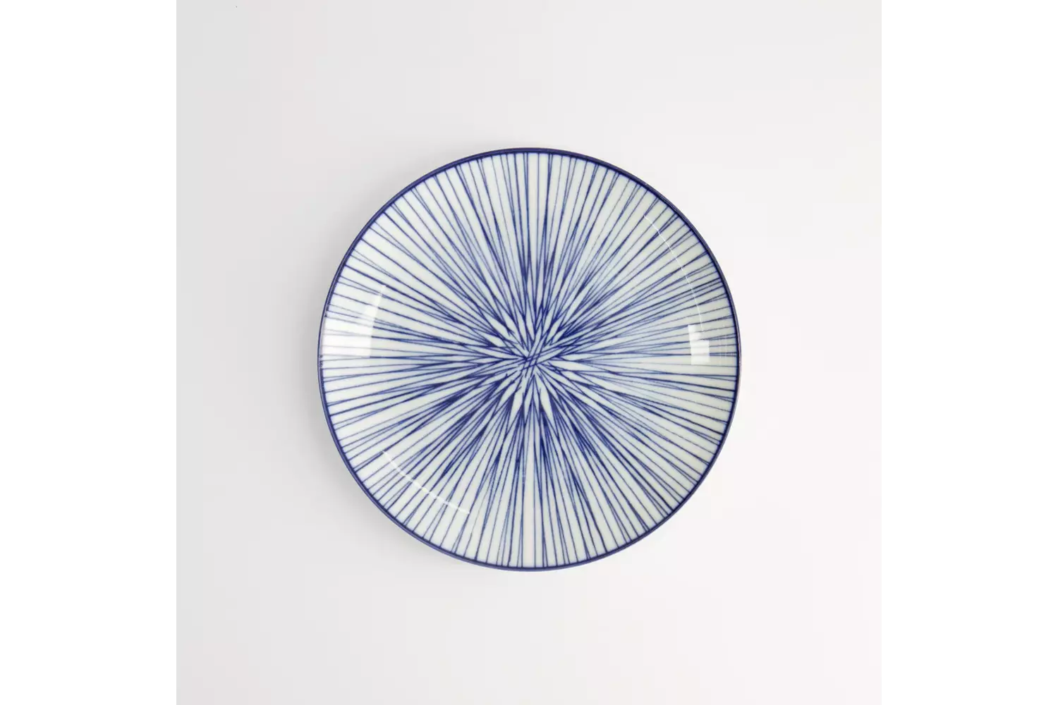 Tokyo Design Studio - Nippon Blue Plate 16x2cm Lines 6pcs