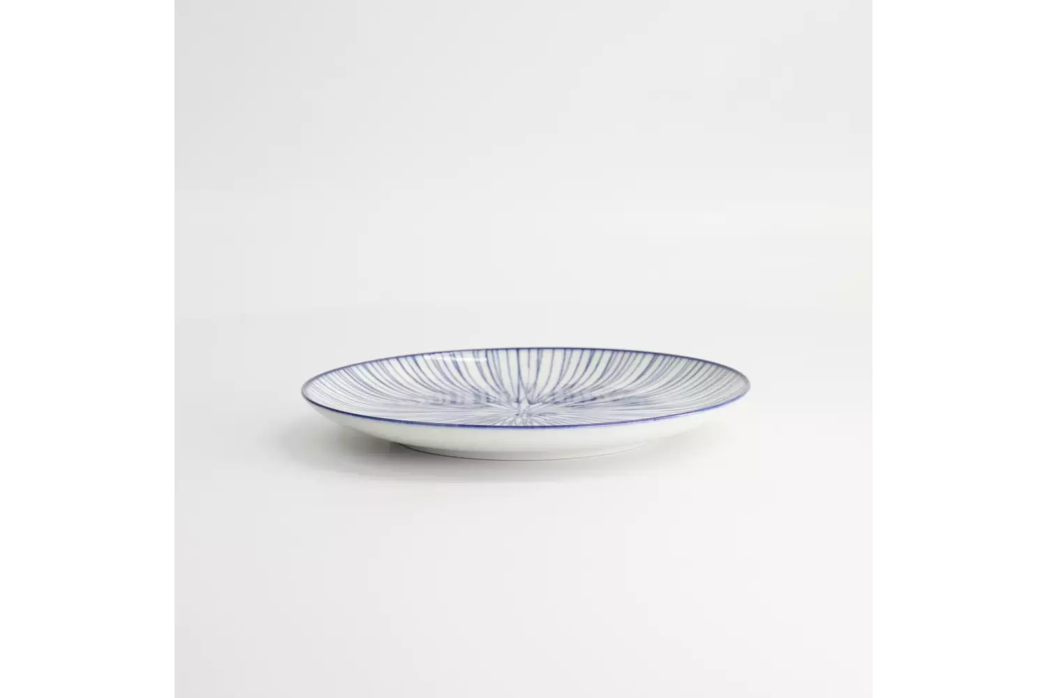 Tokyo Design Studio - Nippon Blue Plate 16x2cm Lines 6pcs
