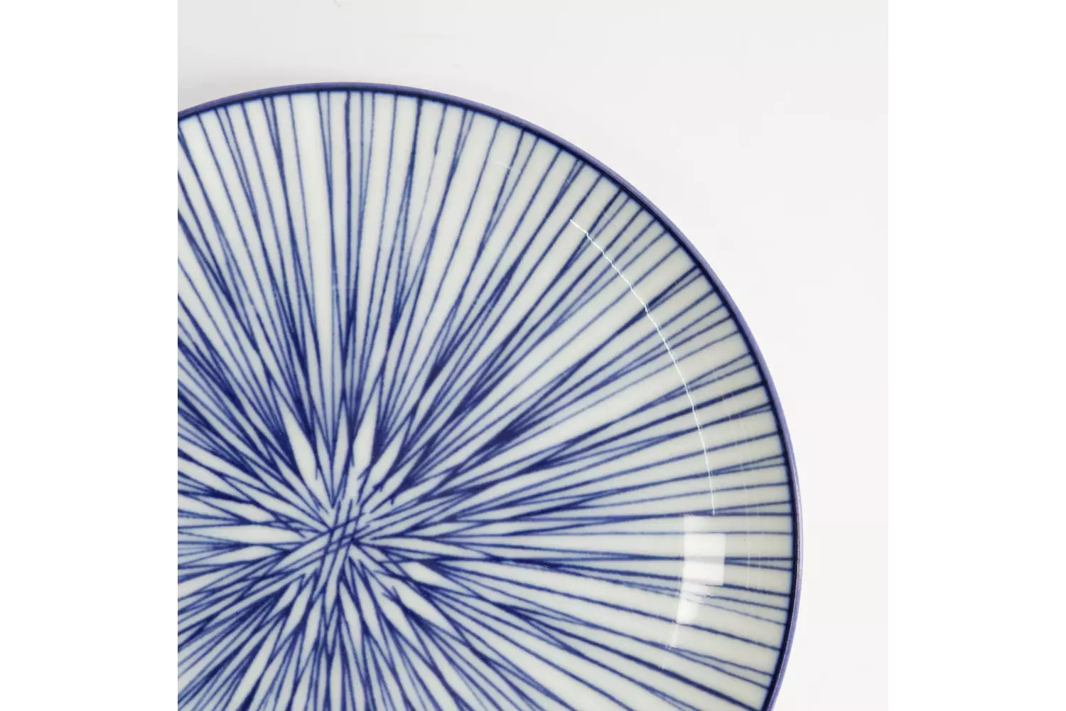 Tokyo Design Studio - Nippon Blue Plate 16x2cm Lines 6pcs