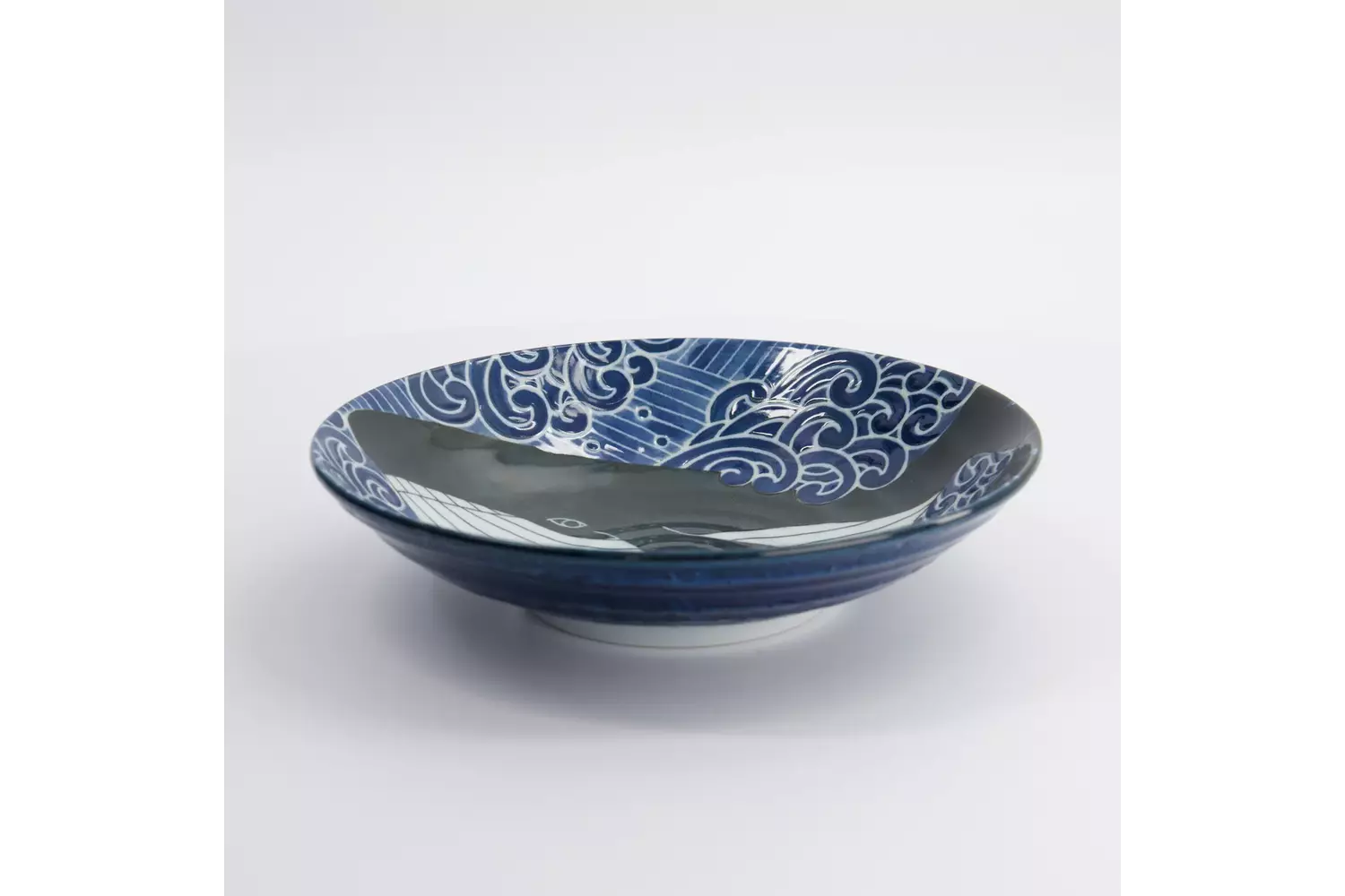 Tokyo Design Studio - Kawaii Mori Plate Whale 21.7x5.3cm 800ml 5pcs