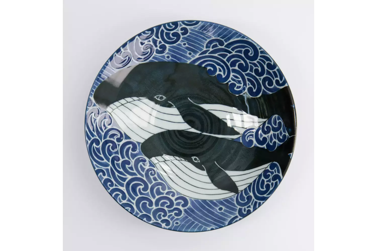 Tokyo Design Studio - Kawaii Mori Plate Whale 21.7x5.3cm 800ml 5pcs