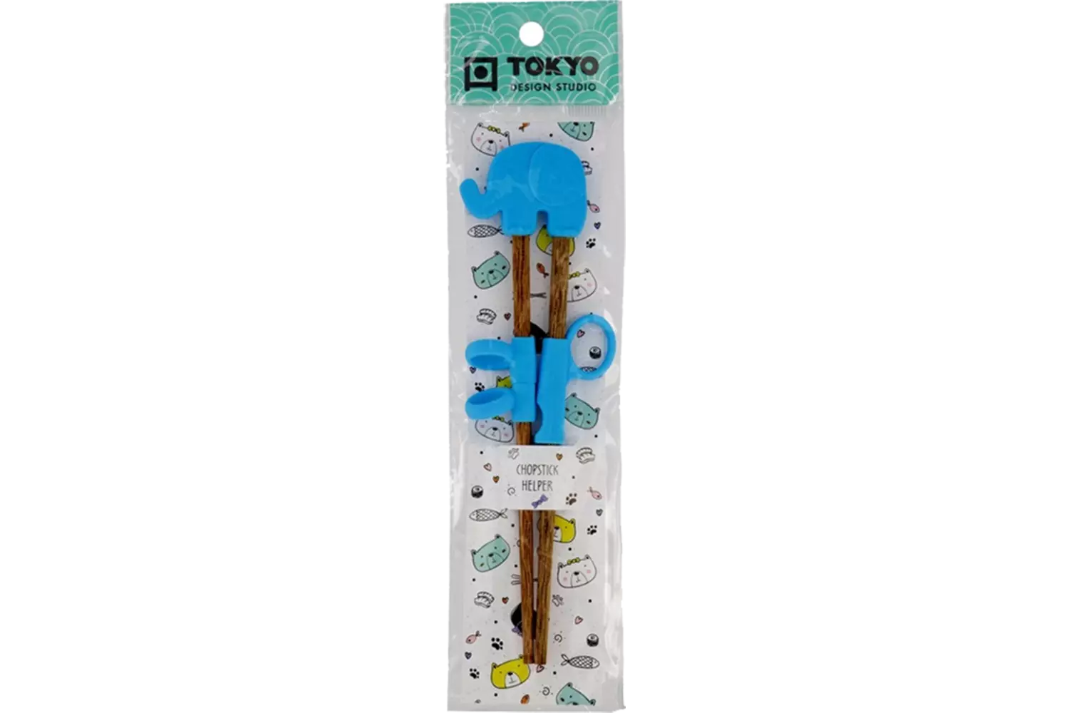 Tokyo Design Studio - Children Chopsticks Elephant Blue 20cm