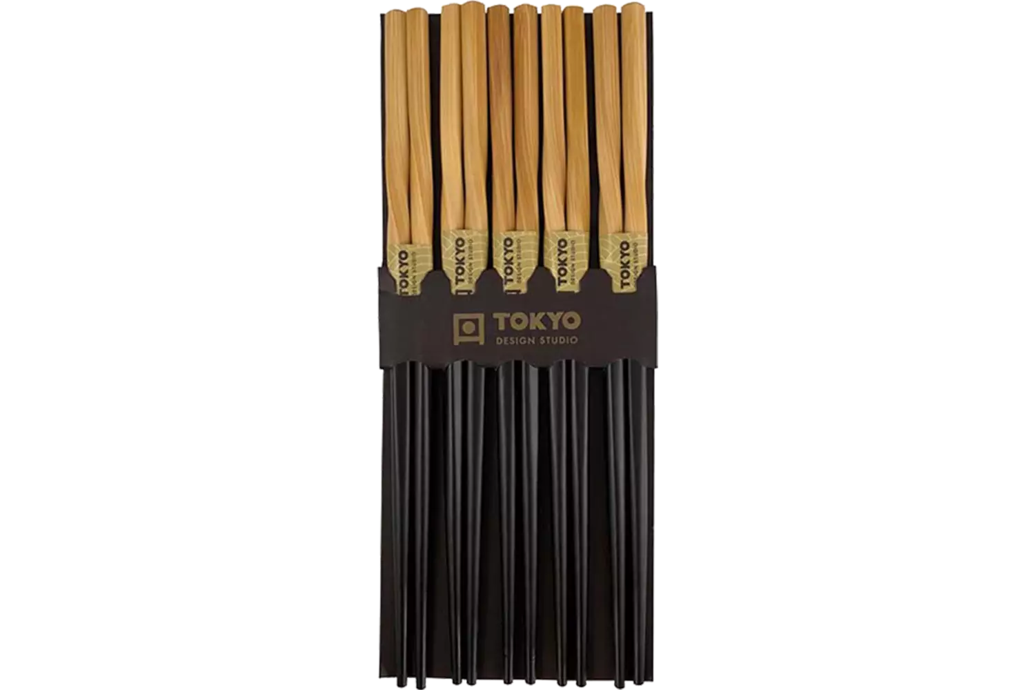 Tokyo Design Studio - Chopsticks Black Twist 5 pair