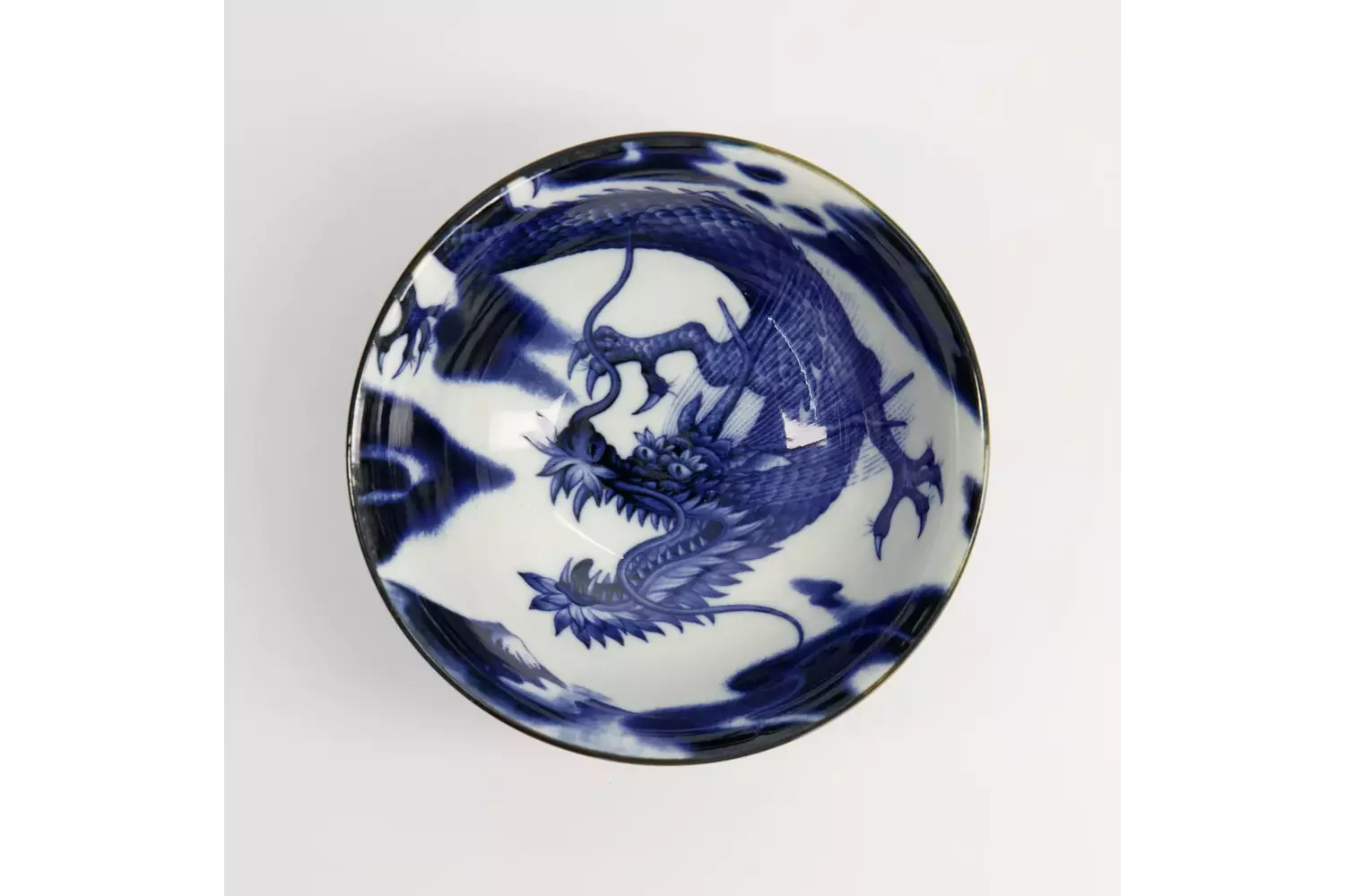 Tokyo Design Studio - Japonism Dragon Tayo Bowl 14.7x6.9cm Blue 500ml 6pcs