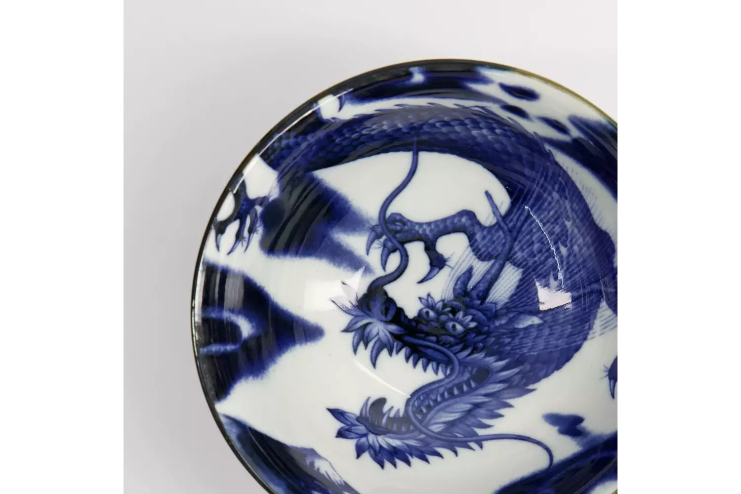 Tokyo Design Studio - Japonism Dragon Tayo Bowl 14.7x6.9cm Blue 500ml 6pcs