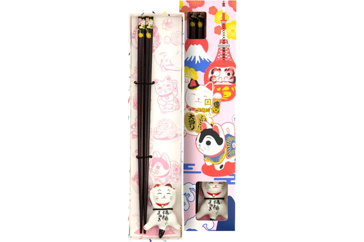 Tokyo Design Studio - Chopsticks Giftset and Rest Lucky Cat A