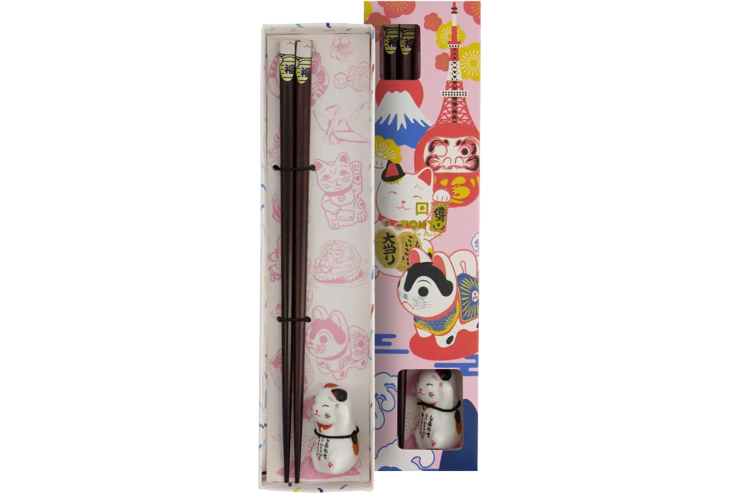 Tokyo Design Studio - Chopsticks Giftset and Rest Lucky Cat B
