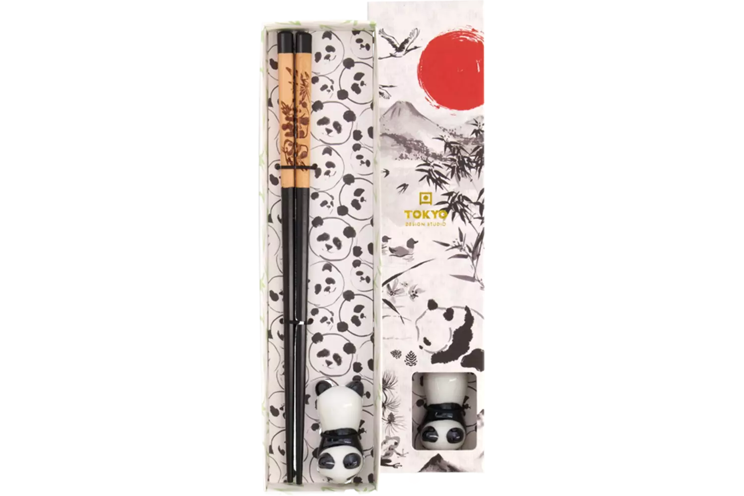 Tokyo Design Studio - Chopsticks Giftset and Rest Panda E