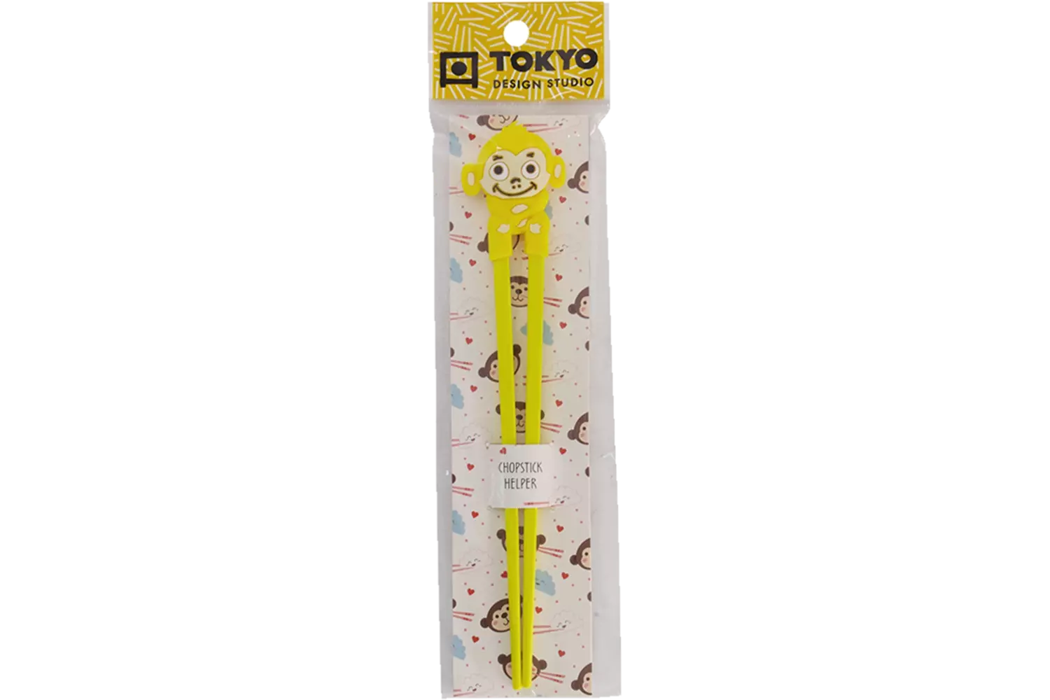 Tokyo Design Studio - Children Chopsticks Monkey Yellow 22cm