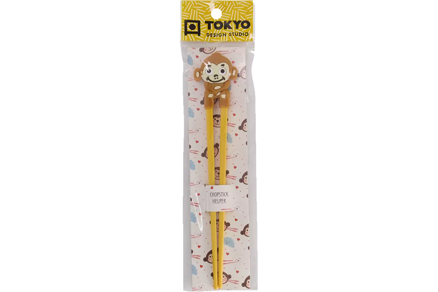 Tokyo Design Studio - Children Chopsticks Monkey Light Brown 22cm