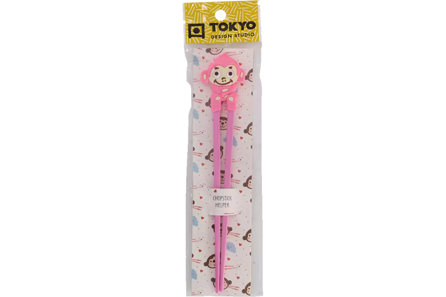 Tokyo Design Studio - Children Chopsticks Monkey Pink 22cm