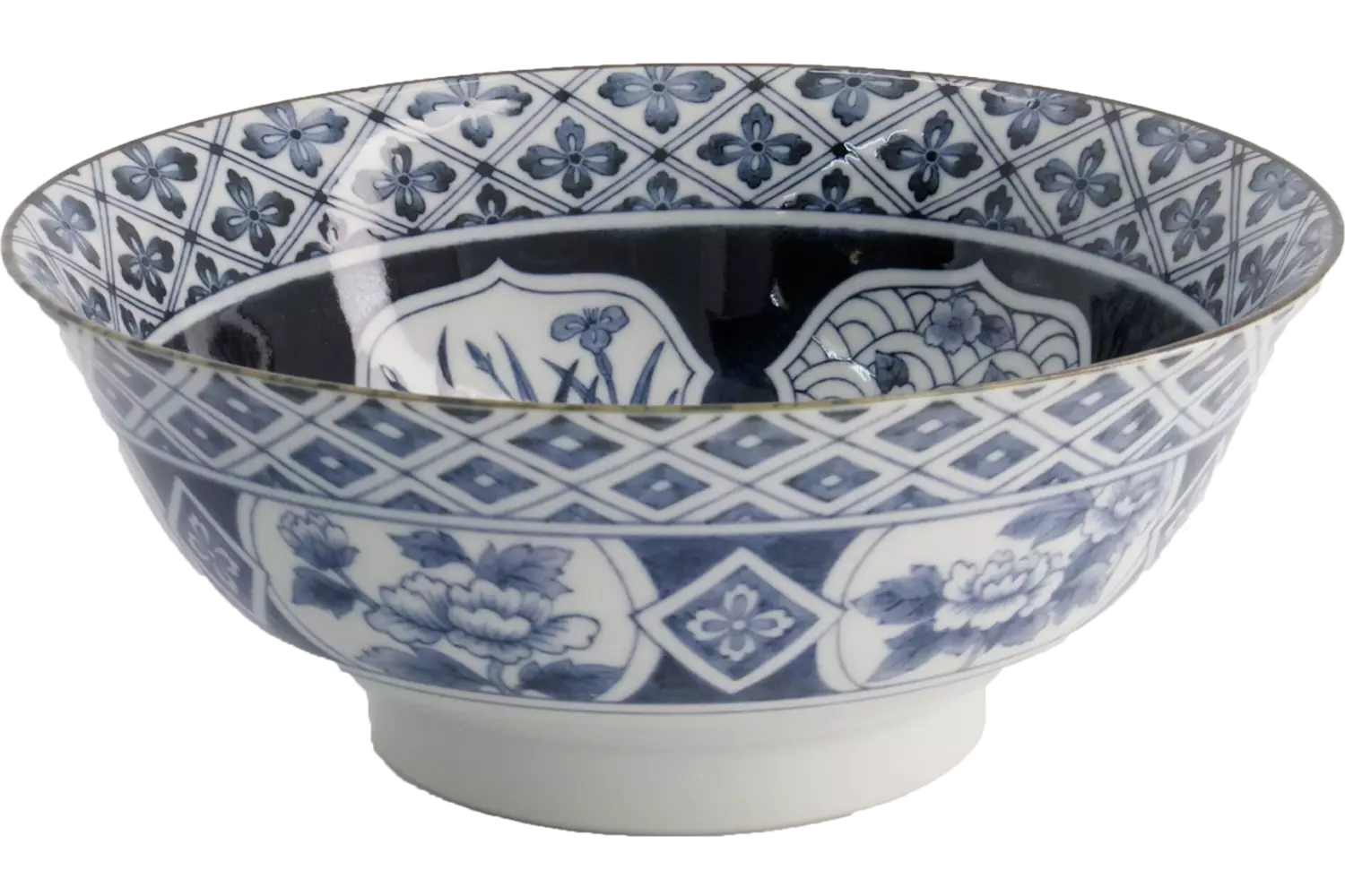 Tokyo Design Studio - Mixed Bowls Ramen Madori-Bishi-Botan Blue 1.3L