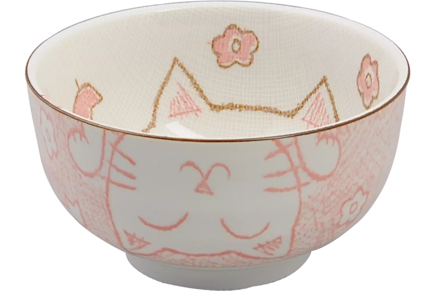Tokyo Design Studio - Kawaii Bowl Lucky Cat Tayo Light Pink 300ml