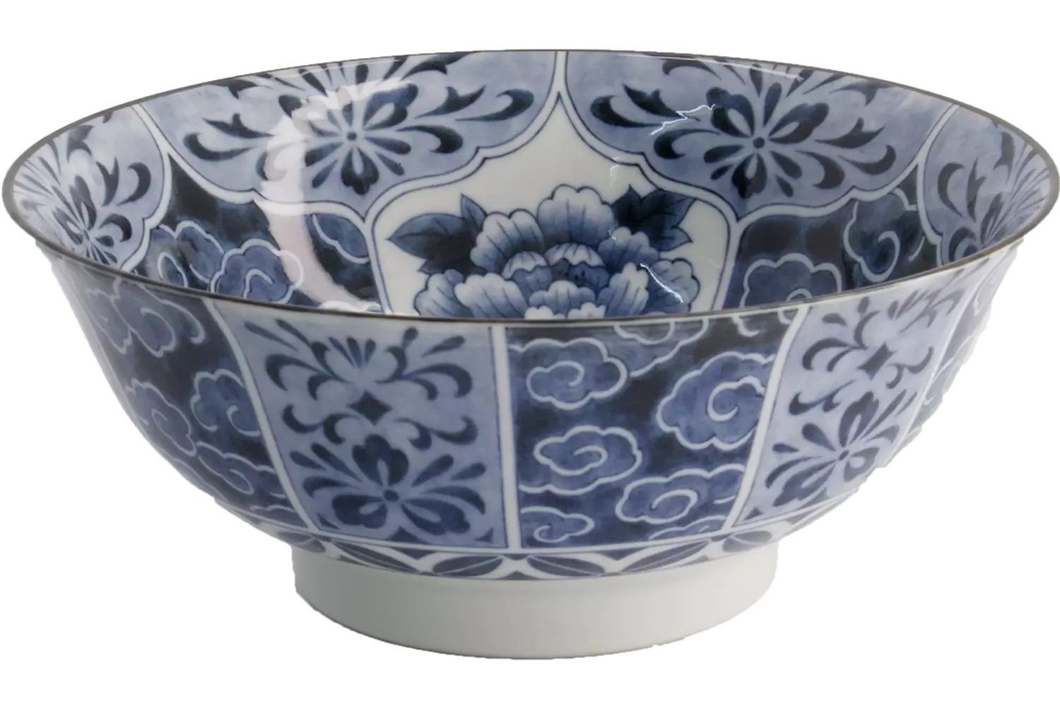 Tokyo Design Studio - Mixed Bowls Ramen Unmo-Botanb Blue 1.3L