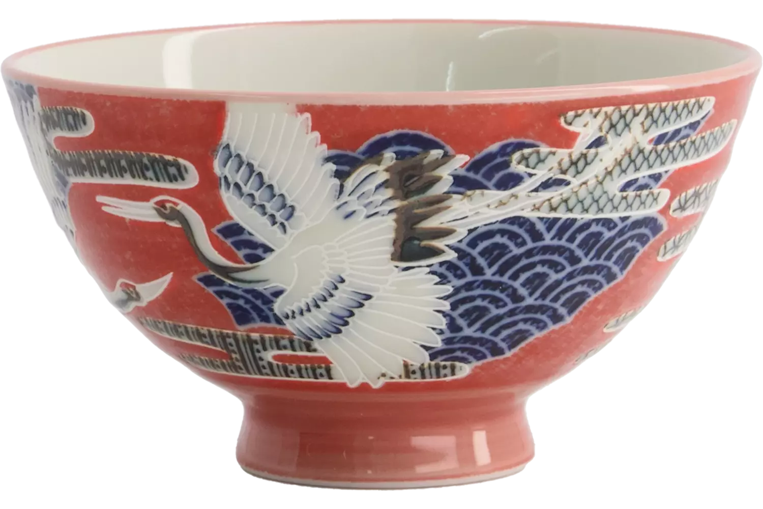 Tokyo Design Studio - Kawaii Bowl Rice Crane Red 300ml