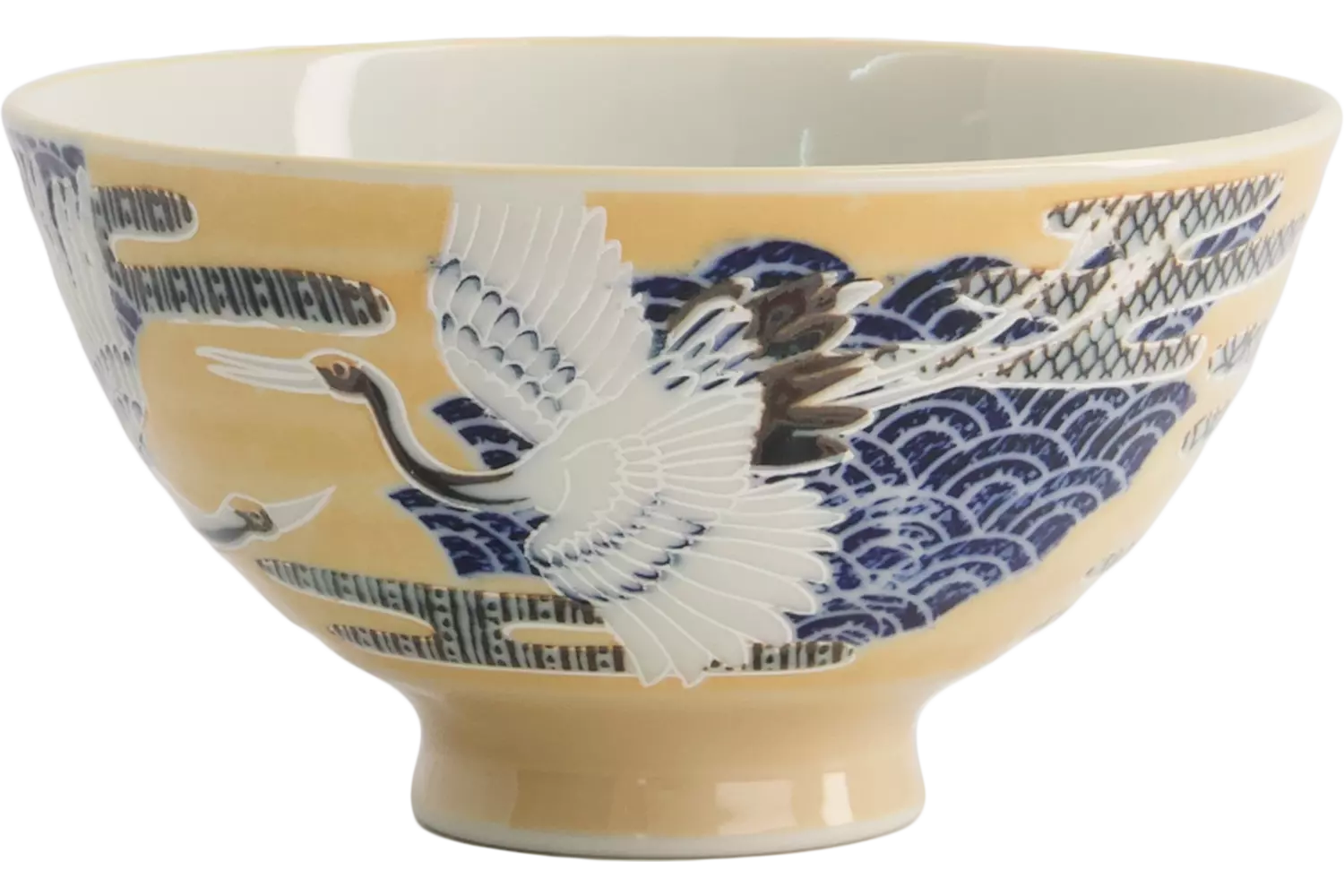 Tokyo Design Studio - Kawaii Bowl Rice Crane Yellow 300ml