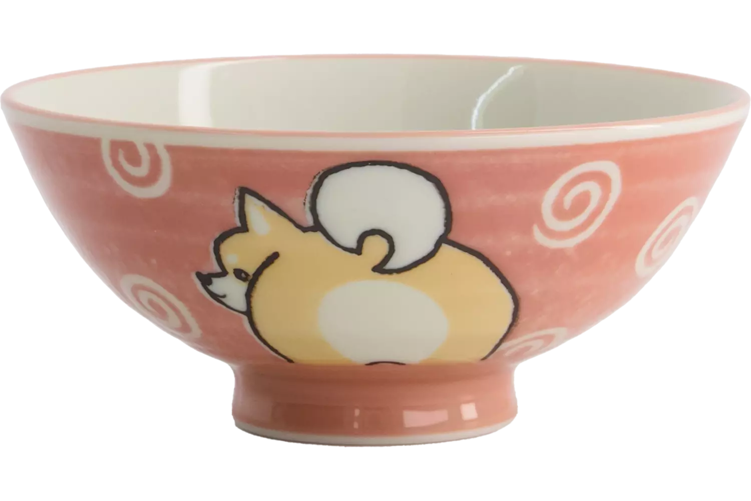 Tokyo Design Studio - Kawaii Bowl Rice Shiba-Dog Pink 500ml