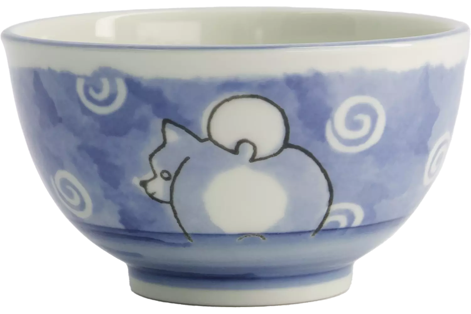 Tokyo Design Studio - Kawaii Bowl Rice Shiba-Dog Blue 400ml
