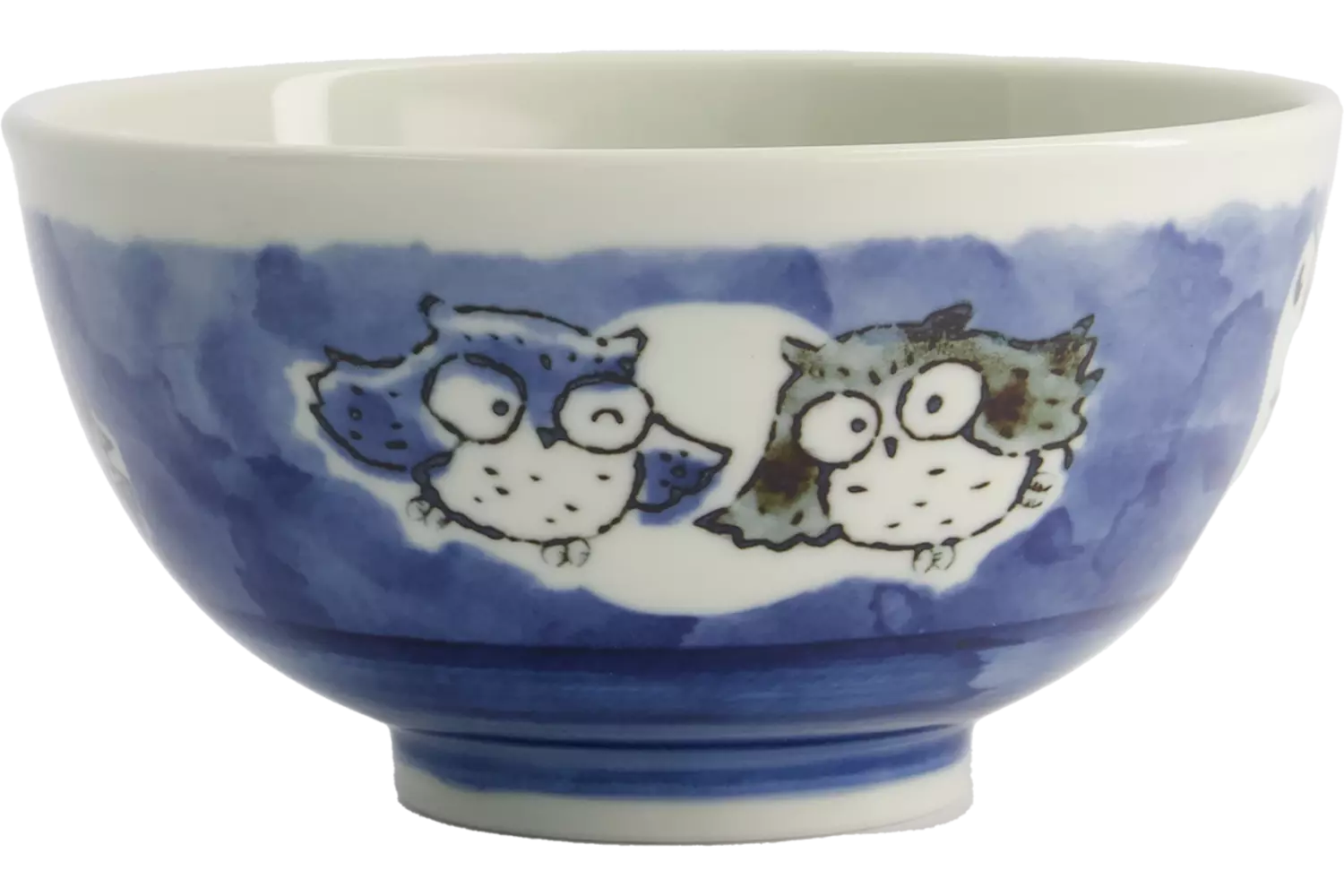 Tokyo Design Studio - Kawaii Bowl Rice Owl Blue 600ml