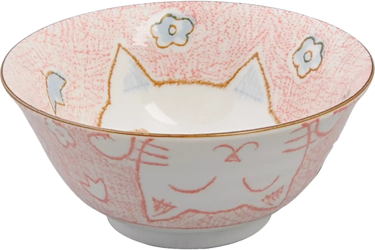 Tokyo Design Studio - Kawaii Bowl Lucky Cat Tayo Pink 500ml