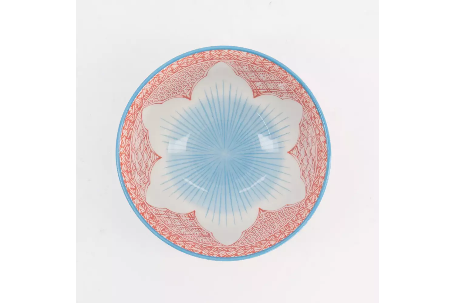 Tokyo Design Studio - Lily Flower Small Tayo Bowl 13.5x6.8cm Red 300ml 6pcs