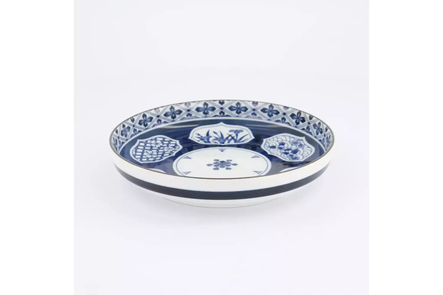 Tokyo Design Studio - Wa Mixed Bowls Pasta Plate Matori Hishimon 20x4.1cm 650ml 4pcs