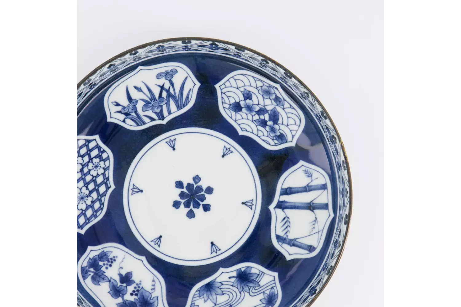 Tokyo Design Studio - Wa Mixed Bowls Pasta Plate Matori Hishimon 20x4.1cm 650ml 4pcs