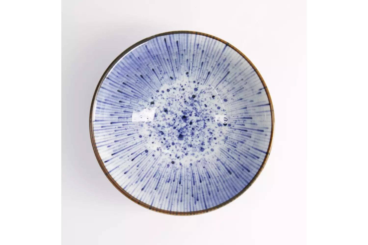 Tokyo Design Studio - Mino Blue Bowls Tayo Bowl 15x7cm. Hanabi 6pcs