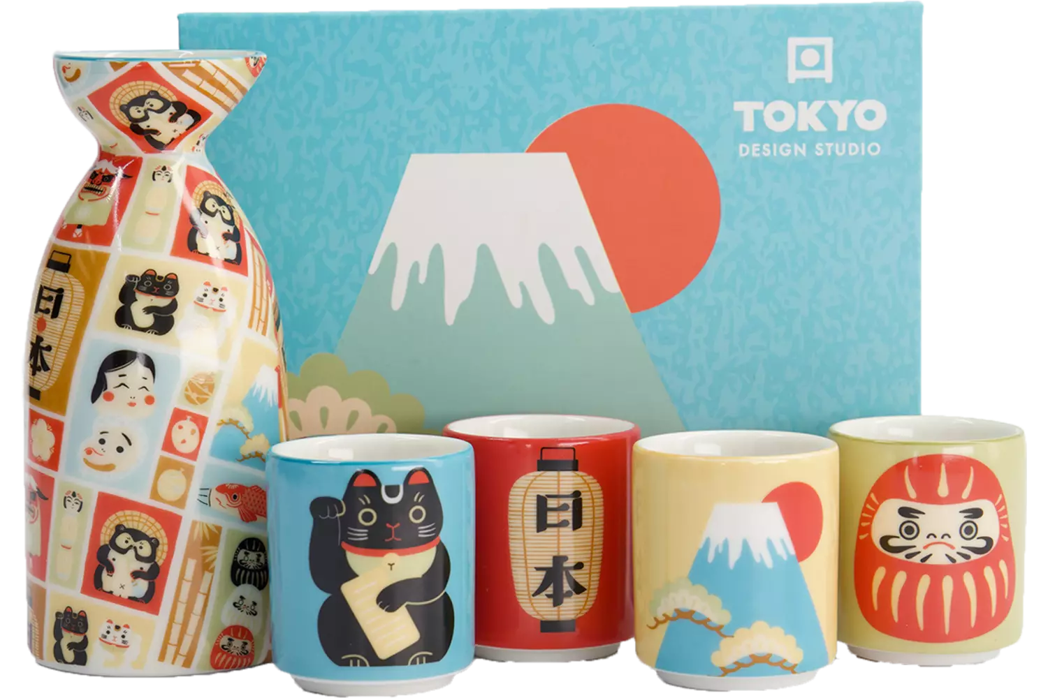 Tokyo Design Studio - Kawaii Japan Sake Set 1:4 120/50ml 1 set