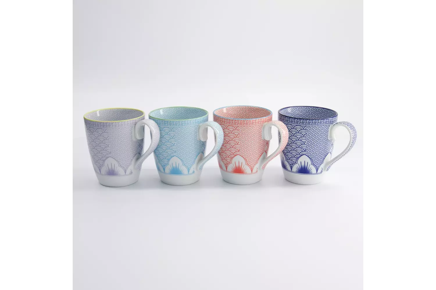 Tokyo Design Studio -  Lily Flower Mug Giftset 4pcs 8.8 x10.5cm 350ml 1 set