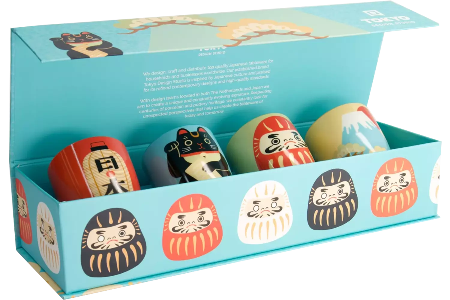 Tokyo Design Studio - Kawaii Japan Cup Giftset 4pcs 7x8cm 170ml 1set