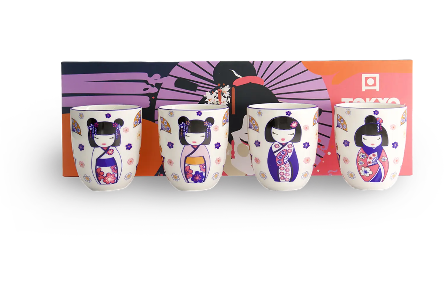 Tokyo Design Studio - Kawaii Maiko Cup Giftset 4pcs 7x8cm 170ml 1 set