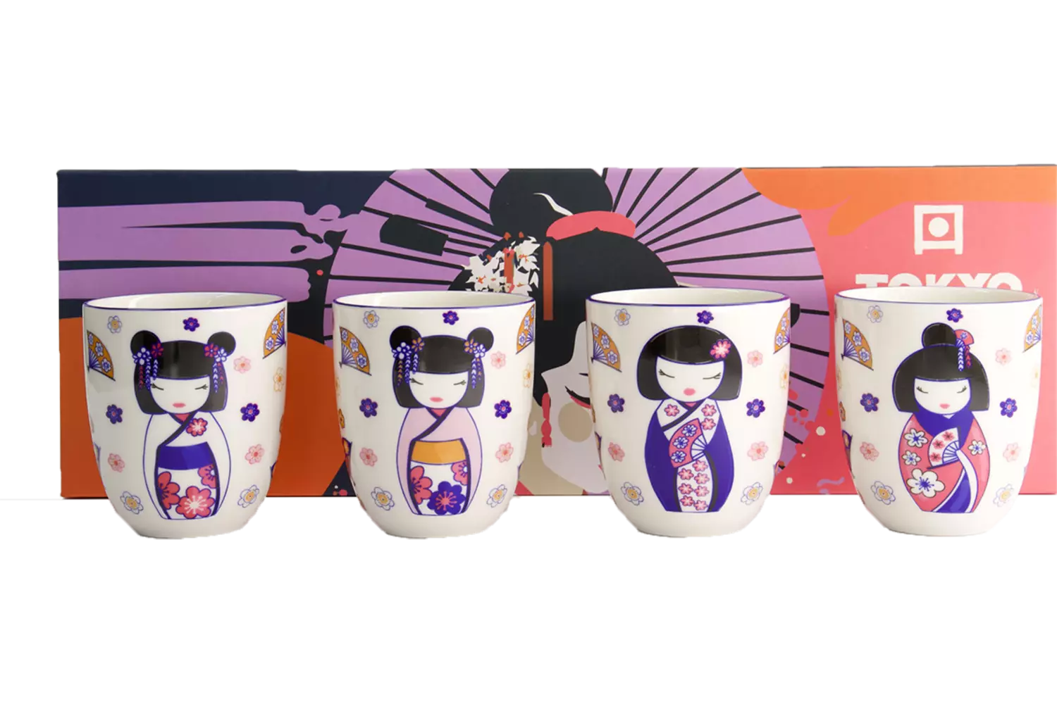 Tokyo Design Studio - Kawaii Maiko Cup Giftset 4pcs 7x8cm 170ml 1 set